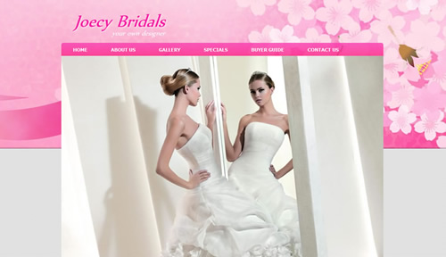 外贸婚纱网站英语网站 Joecy Bridals婚纱网站